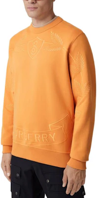 博柏利橙色叶子刺绣标志圆领卫衣 80632021 Purchase 博柏利橙色叶子刺绣标志圆领卫衣 80632021