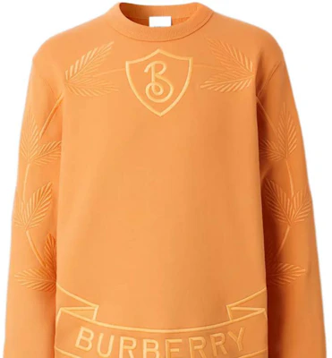 博柏利橙色叶子刺绣标志圆领卫衣 80632021 Details for 博柏利橙色叶子刺绣标志圆领卫衣 80632021