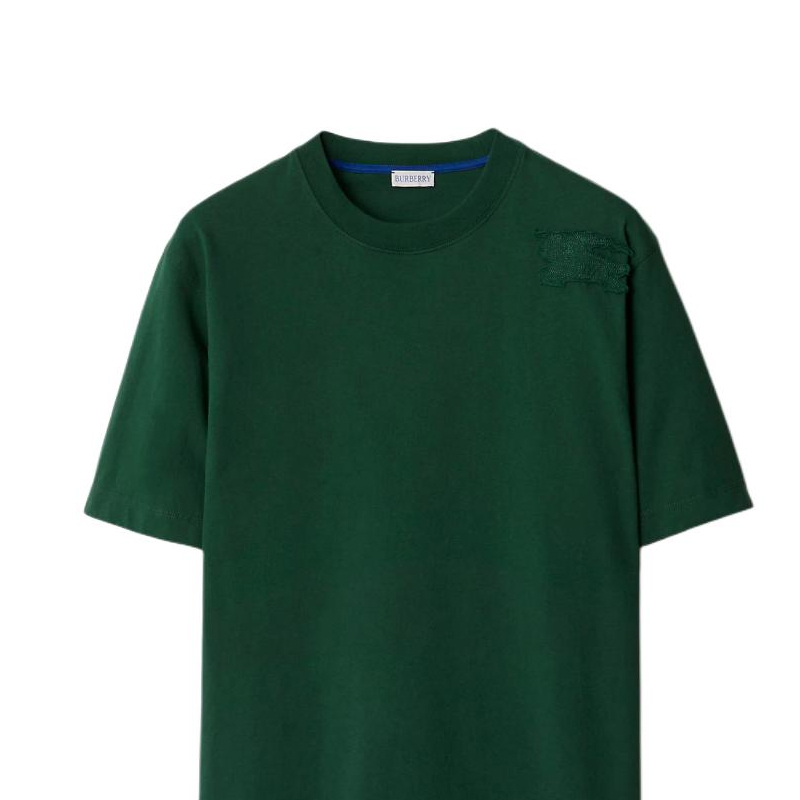 Sizing 버버리 오버사이즈 크루넥 드롭 숄더 티셔츠 다크 그린. 80849491