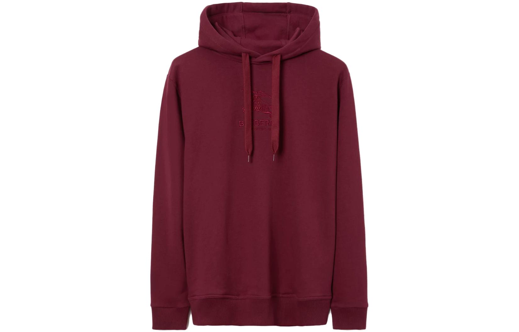 Burberry  Oversized Red Cotton Hoodie Long Sleeve Sweater. 80719921 圖 2