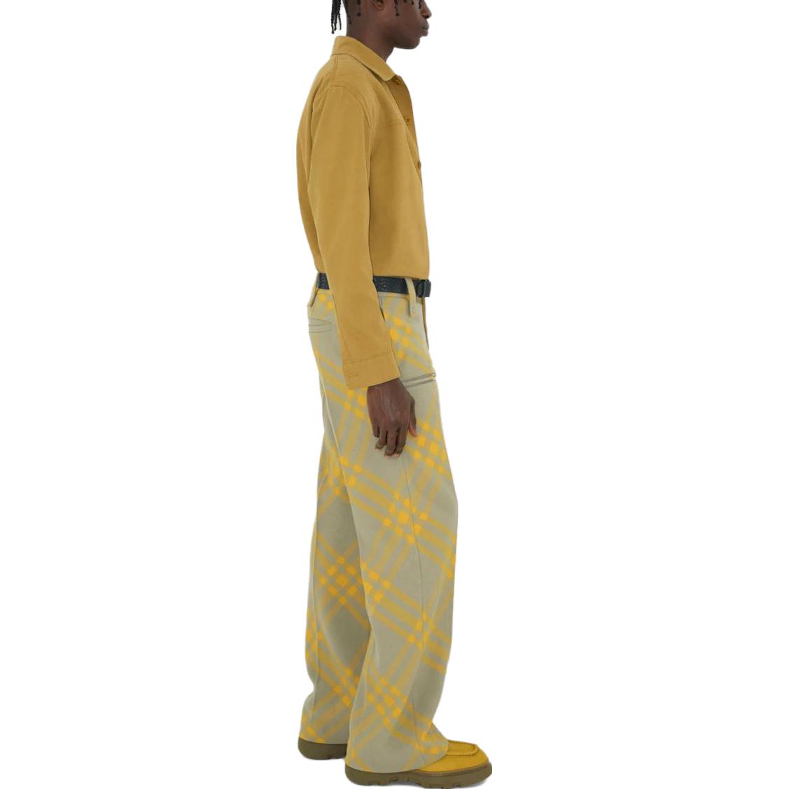 Burberry  Panelled Cotton Button-Up Long Sleeve Shirt in Manila Color. 80780081 圖 6