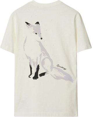 Camiseta Burberry de manga corta estampada cuello redondo color off-white. 80935921 Lookbook Camiseta Burberry de manga corta estampada cuello redondo color off-white. 80935921