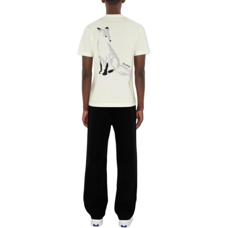 Purchase Camiseta Burberry de manga corta estampada cuello redondo color off-white. 80935921