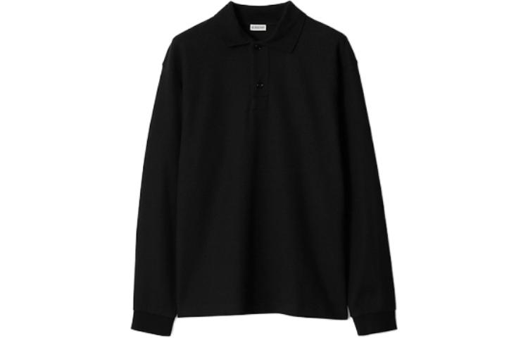 Order Burberry Baju Polo Lengan Panjang Hitam Lelaki 80773201