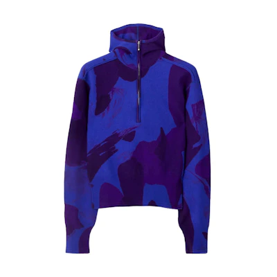 Burberry Printed Pattern Zip-Up Hoodie. 80778291