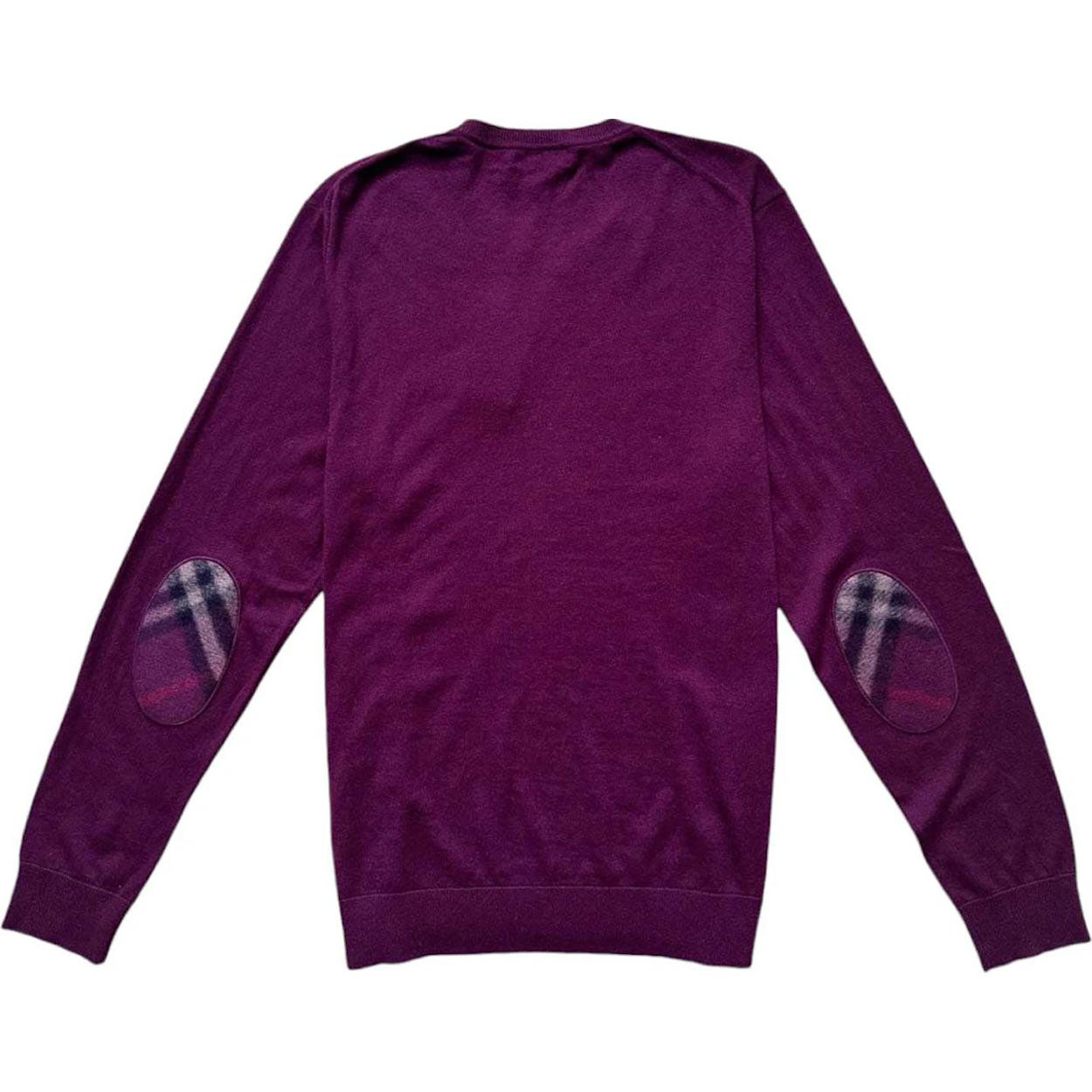 Lookbook Burberry  Purple Check Patch Crewneck Pullover Sweater. 40228121