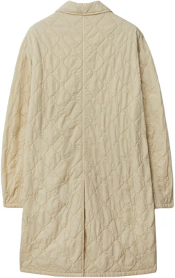 Burberry Quilted Mid-Length Coat Single-Breasted Solid White 80838141 Lookbook Burberry Quilted Mid-Length Coat Single-Breasted Solid White 80838141