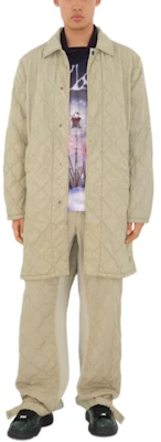 Burberry Quilted Mid-Length Coat Single-Breasted Solid White 80838141 Shop Burberry Quilted Mid-Length Coat Single-Breasted Solid White 80838141