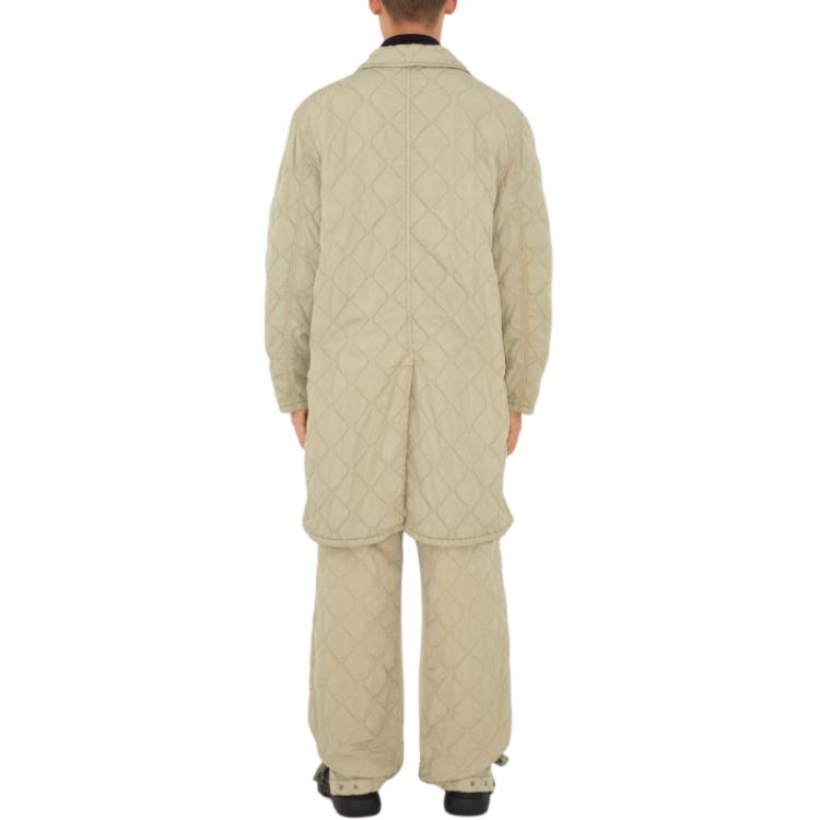 Burberry  Quilted Mid-Length Coat Single-Breasted Solid White 80838141 圖 5