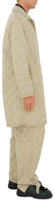 Burberry Quilted Mid-Length Coat Single-Breasted Solid White 80838141 Details for Burberry Quilted Mid-Length Coat Single-Breasted Solid White 80838141
