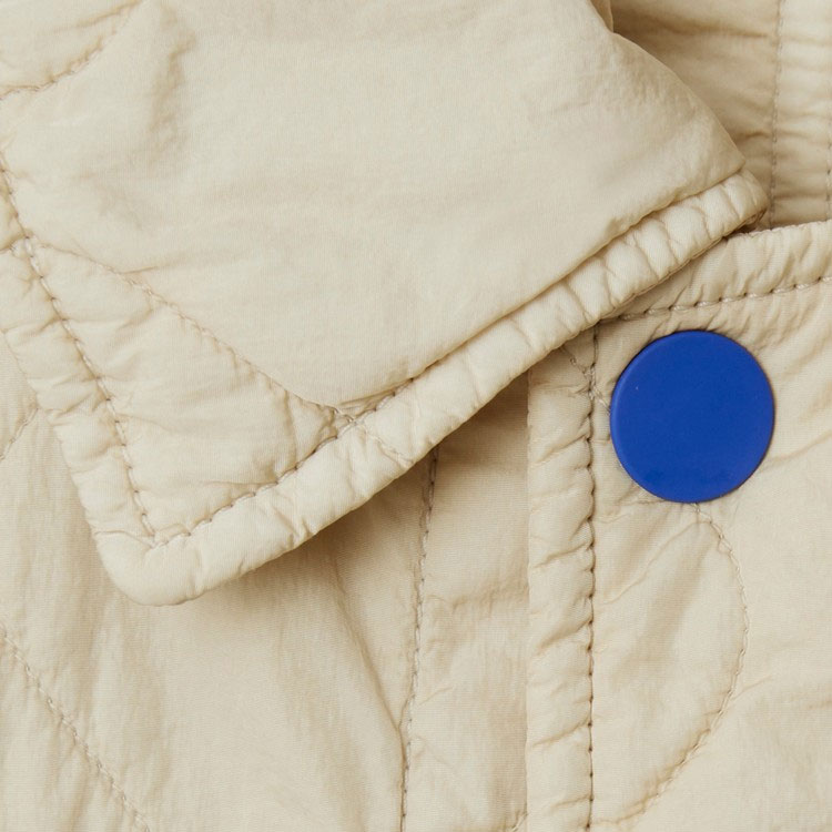 Burberry  Quilted Mid-Length Coat Single-Breasted Solid White 80838141 圖 7