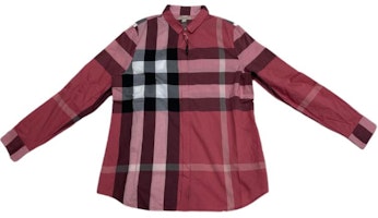 Burberry Red Check Long Sleeve Straight-Cut Shirt. 40129461 Burberry Red Check Long Sleeve Straight-Cut Shirt. 40129461