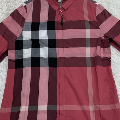 버버리 레드 체크 스트레이트 핏 긴팔 셔츠. 40129461 Shop 버버리 레드 체크 스트레이트 핏 긴팔 셔츠. 40129461