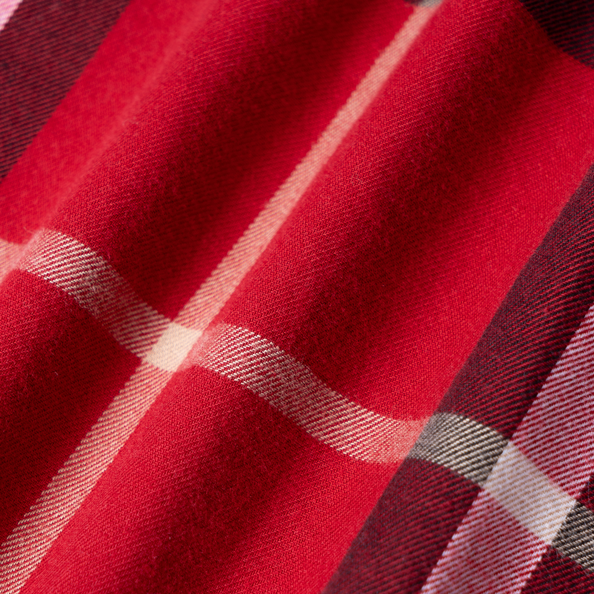 Burberry  Red Check Print Long Sleeve Button-Up Shirt 40056131 圖 7