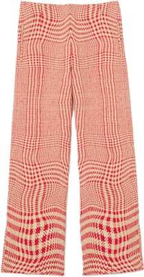 Burberry Celana Panjang Kasual Pinggang Elastis Kotak Merah Wide-Leg. 80827641 Order Burberry Celana Panjang Kasual Pinggang Elastis Kotak Merah Wide-Leg. 80827641
