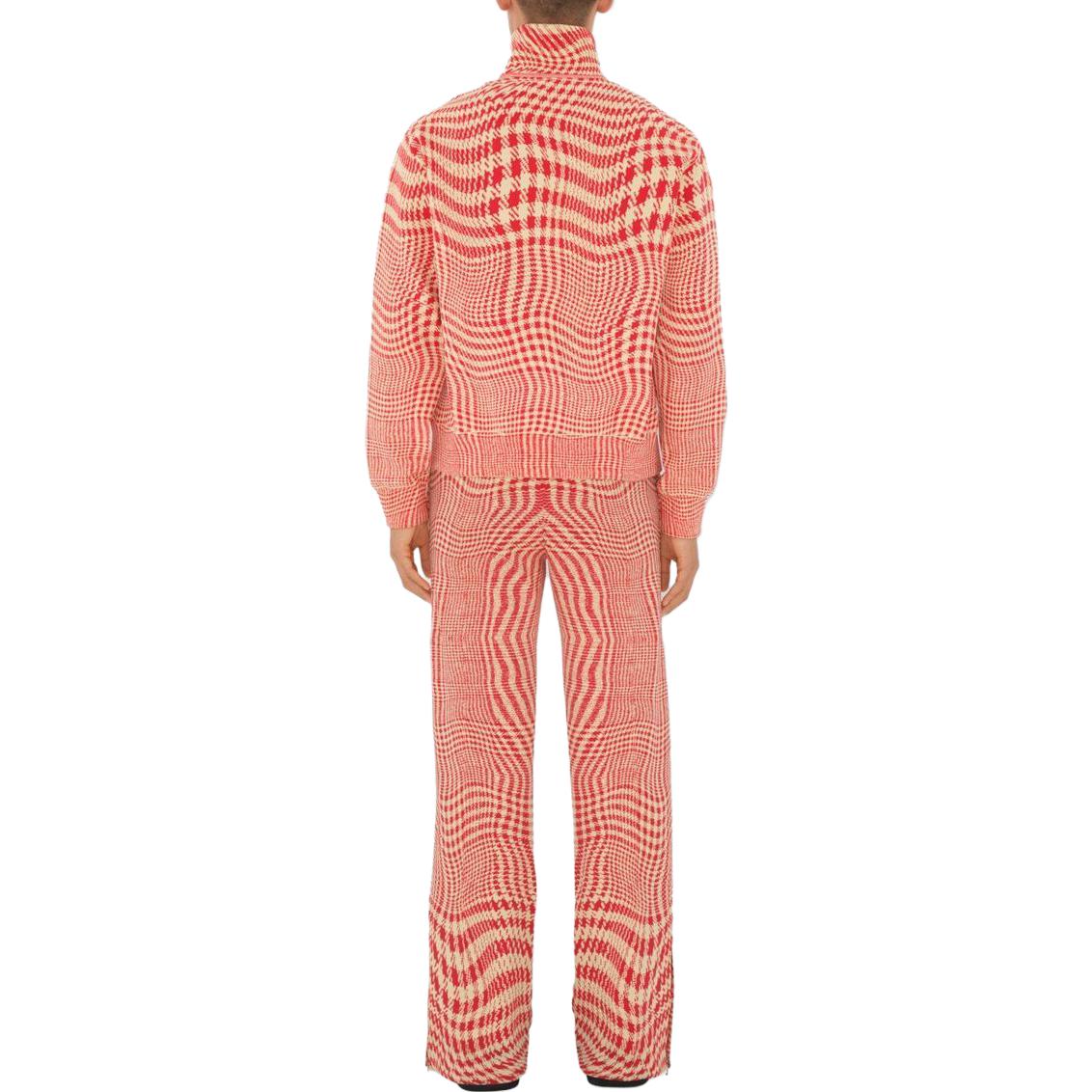 Purchase Burberry Celana Panjang Kasual Pinggang Elastis Kotak Merah Wide-Leg. 80827641