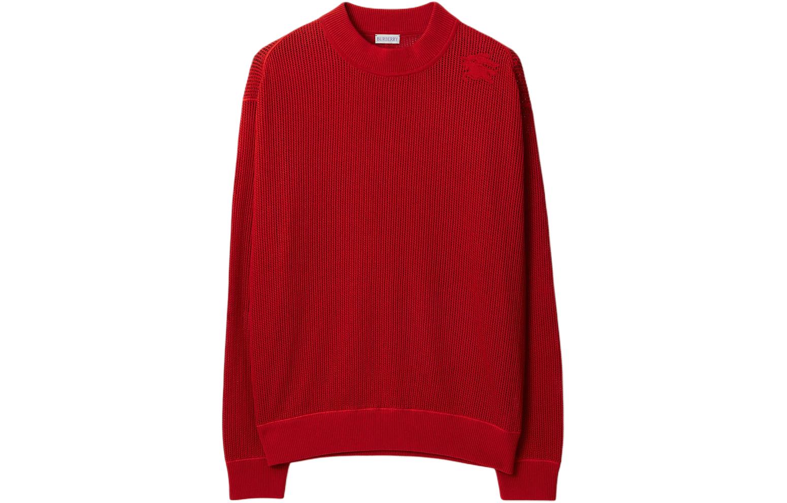 Burberry  Red Pullover Sweater with Equestrian Knight Logo. 80827651 圖 2