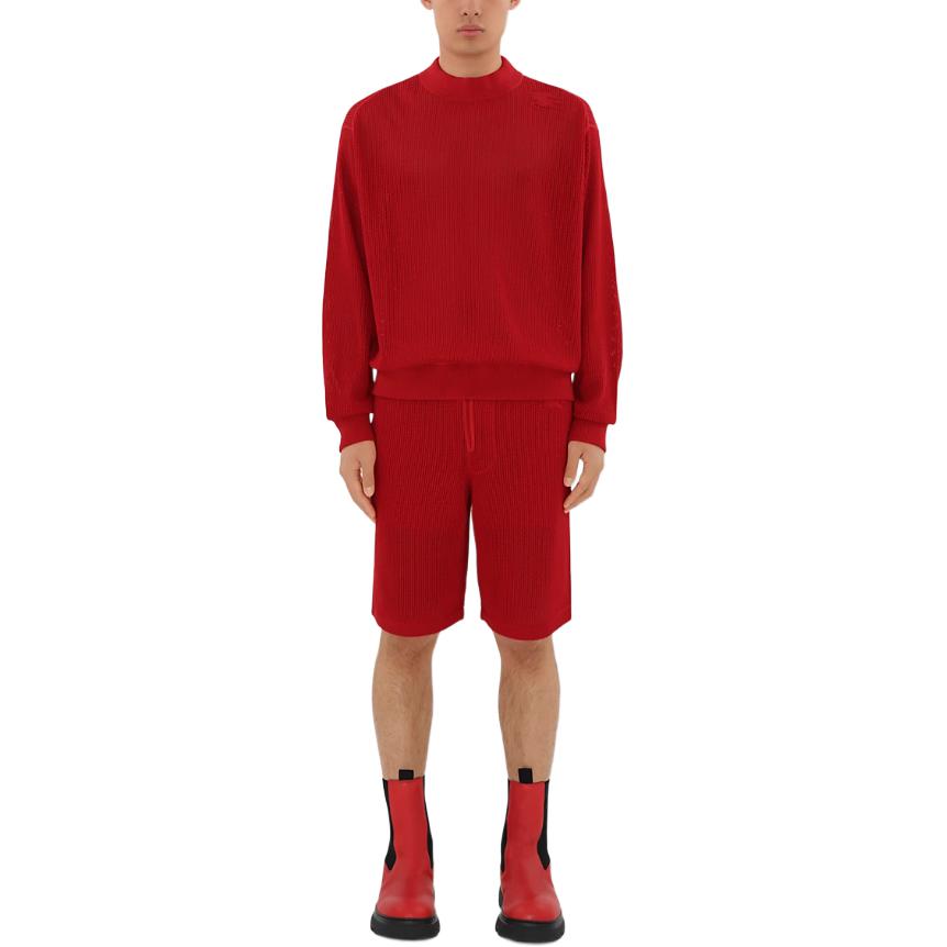 Burberry  Red Pullover Sweater with Equestrian Knight Logo. 80827651 圖 4