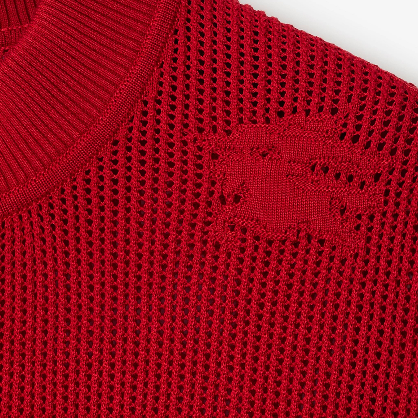 Burberry  Red Pullover Sweater with Equestrian Knight Logo. 80827651 圖 7