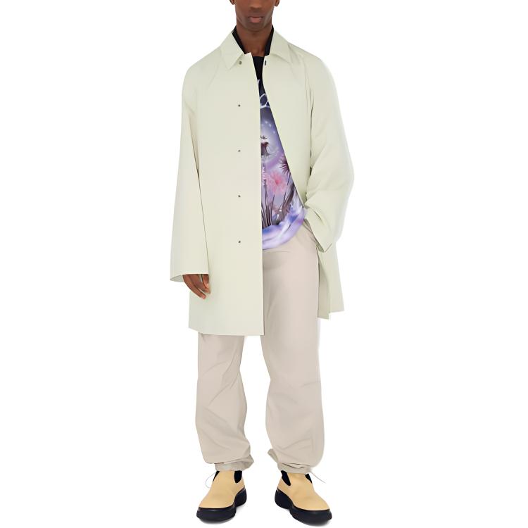 Shop Burberry Celana Kasual Fit Santai Mid-Rise Warna Wheat. 80806521