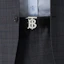 Shop Burberry 可翻轉雙面藍色小牛皮腰帶3.5cm銀扣禮盒套裝 8043246