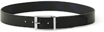 Shop Burberry Tali Pinggang Terbalik Buckle Navy 3.5CM Kulit Poliuretana. 80732871