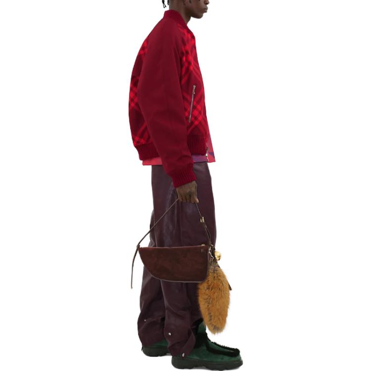 Purchase 버버리 리버서블 체크 자켓 라즈베리 레드. 80789061