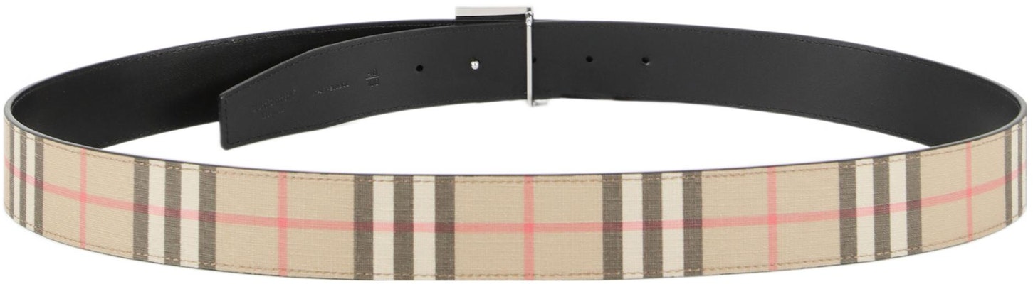 Burberry Reversible Check Monogram Leather Belt Brown 3.5cm Gift Box 80527791 Purchase Burberry Reversible Check Monogram Leather Belt Brown 3.5cm Gift Box 80527791