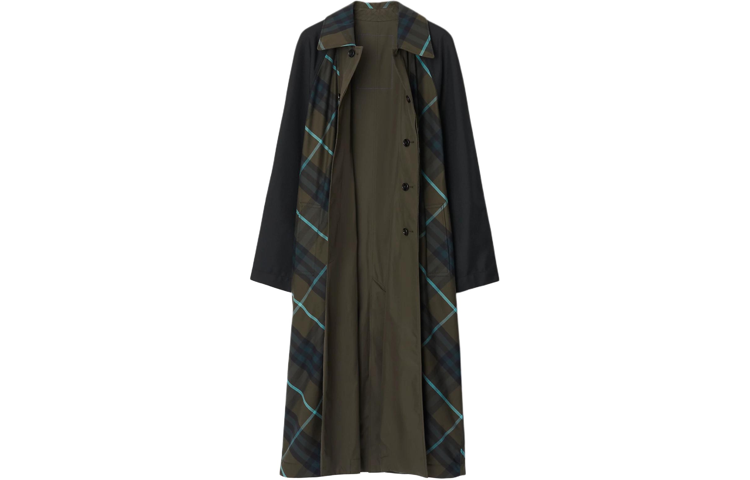 Lookbook Burberry 可翻轉格紋長袖風衣外套 - 水獺棕色 80767111