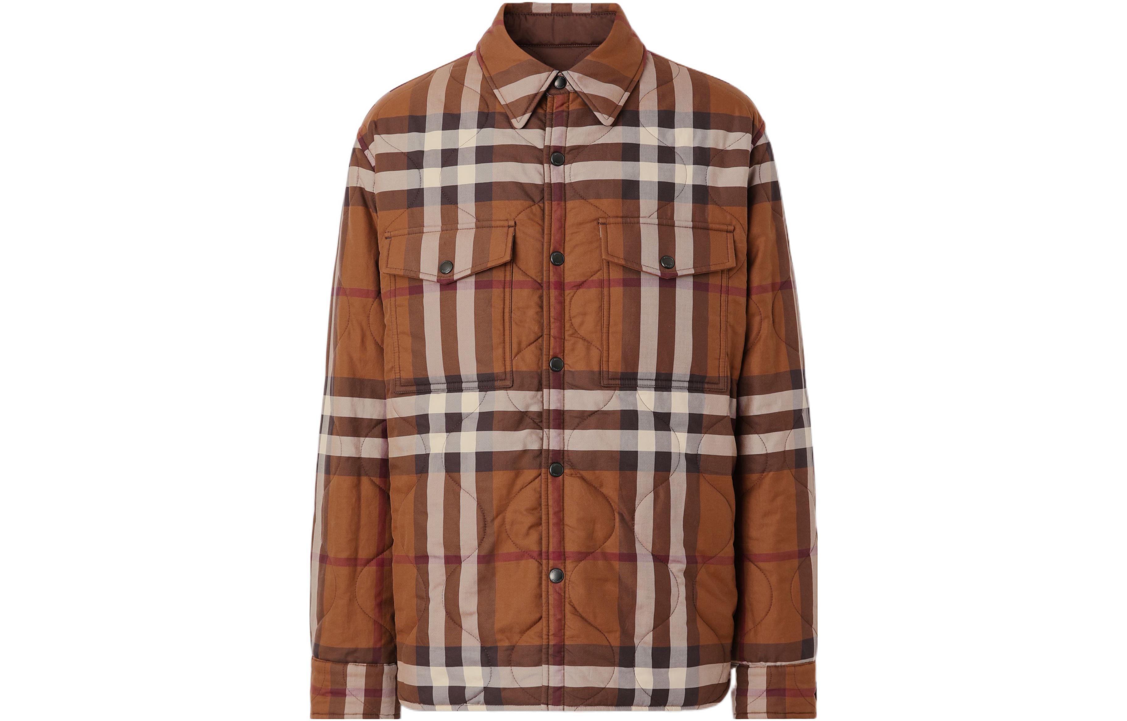 Burberry  Reversible Cotton Jacket with Striped Collar in Brown. 80636961 圖 3