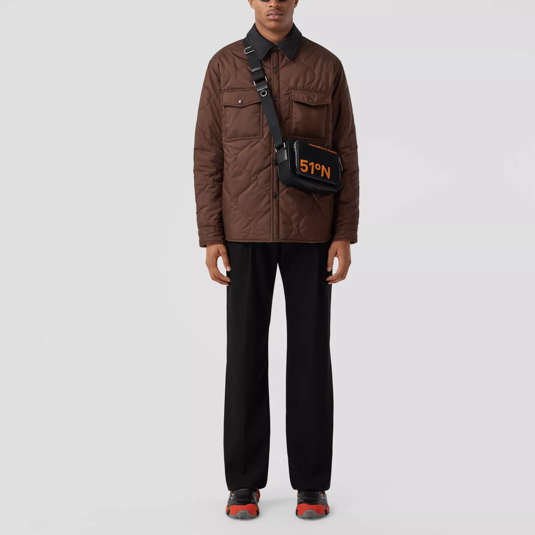 Burberry  Reversible Cotton Jacket with Striped Collar in Brown. 80636961 圖 5