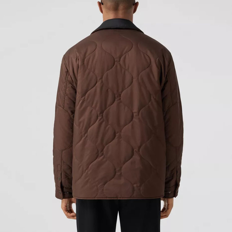 Burberry  Reversible Cotton Jacket with Striped Collar in Brown. 80636961 圖 6