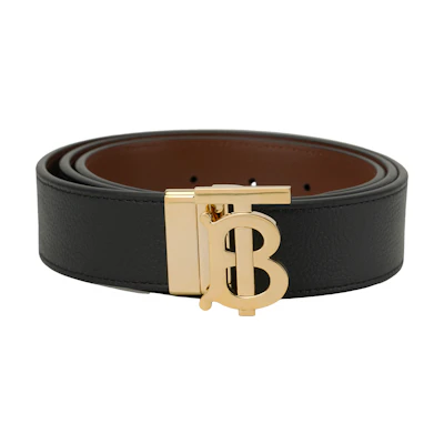 Burberry Reversible Leather Belt Brown/Black 3.5cm - Smooth & Casual Style 80666501