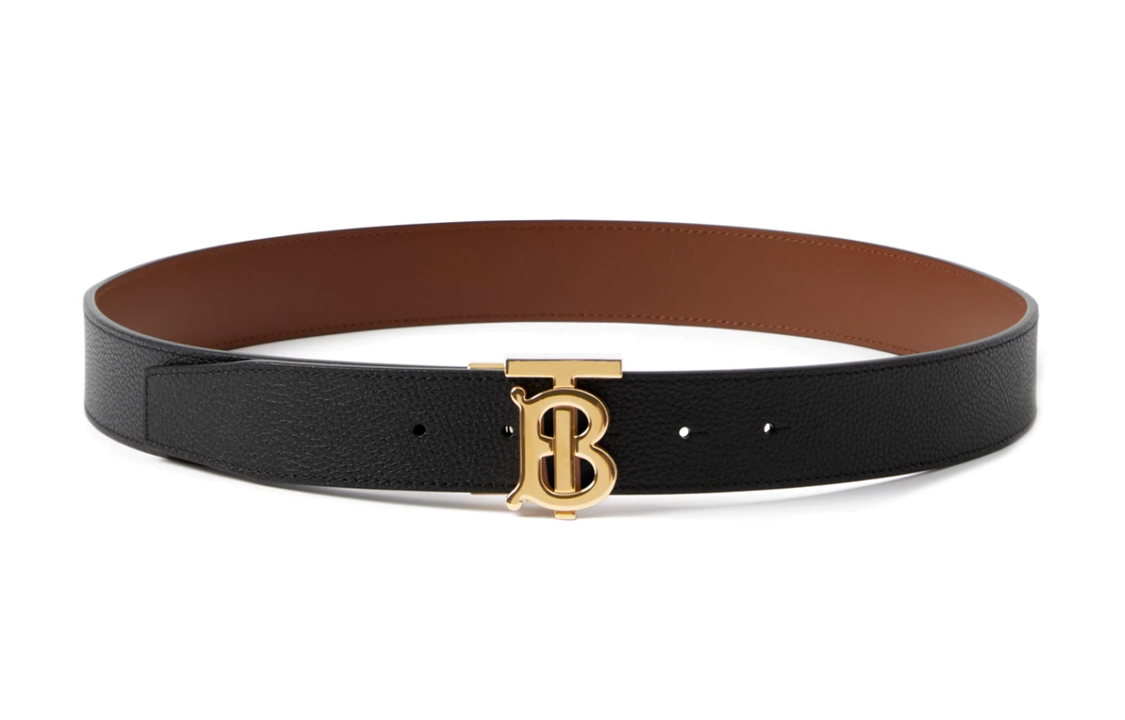 Order Burberry  Reversible Leather Belt Brown/Black 3.5cm - Smooth & Casual Style 80666501