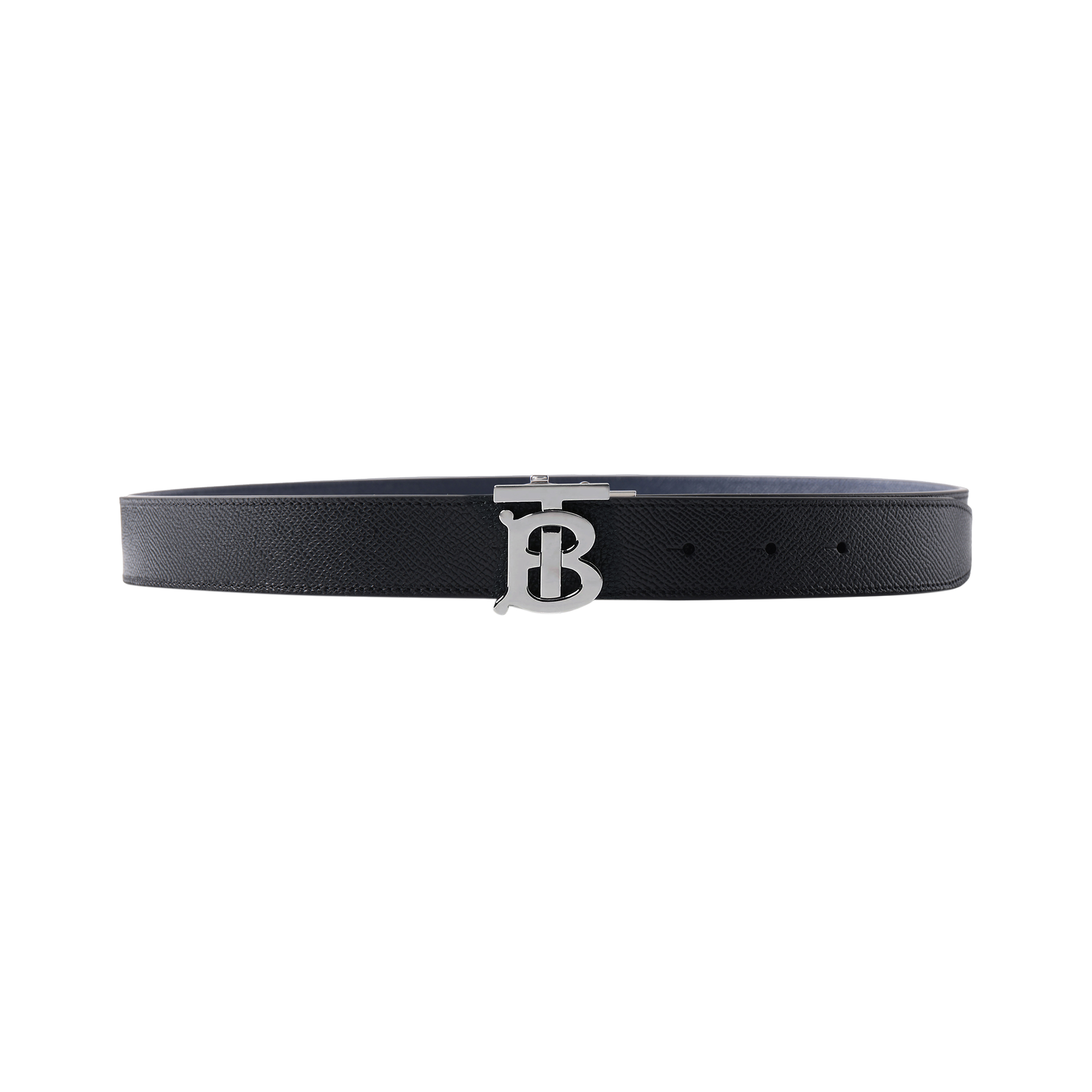 Burberry  Reversible Leather Belt with Monogram Buckle, 3cm Wide. 80629251