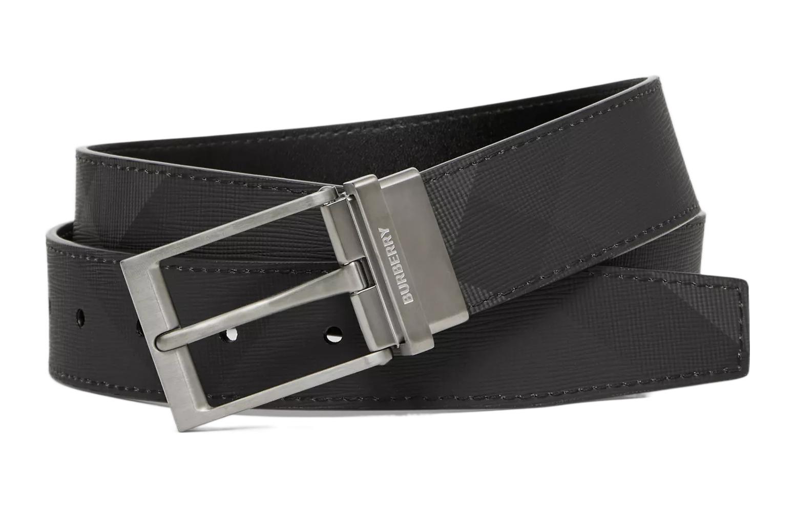 Order Tali Pinggang Kulit PU Boleh Balik Burberry Corak Check Lebar 3.5cm. 80653411