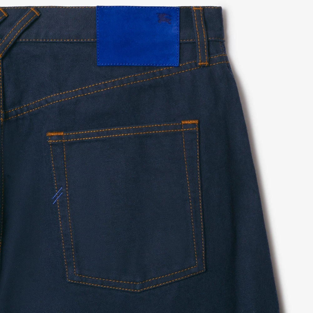 Sizing 博柏利玫瑰印花直筒牛仔裤靛蓝色 80807791