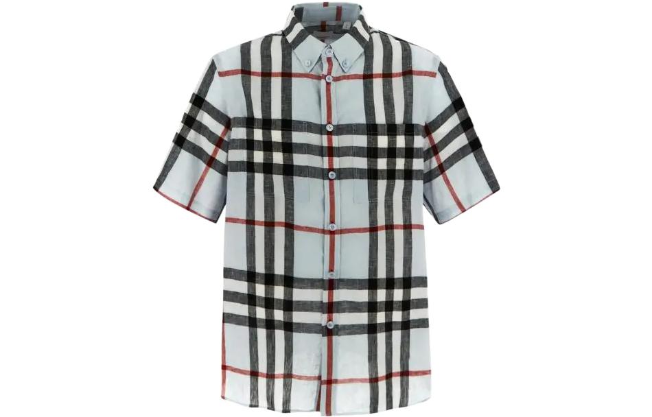 Burberry  Short-Sleeve Check Shirt with Colorblock Design. 80512511 圖 2