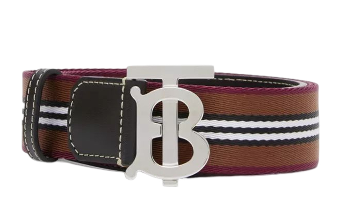 Order Burberry  Signature Stripe Belt with Logo Buckle - 3.5cm Width 80629081