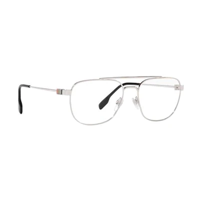 Burberry Silver Metal Aviator Optical Eyewear Frame. BE13771005