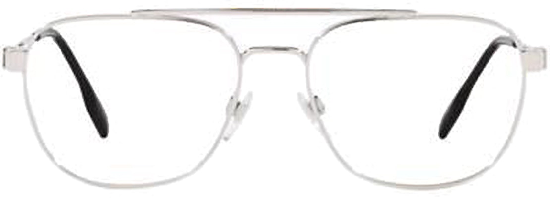 Burberry 銀色金屬飛行員光學眼鏡框架 BE13771005 Lookbook Burberry 銀色金屬飛行員光學眼鏡框架 BE13771005