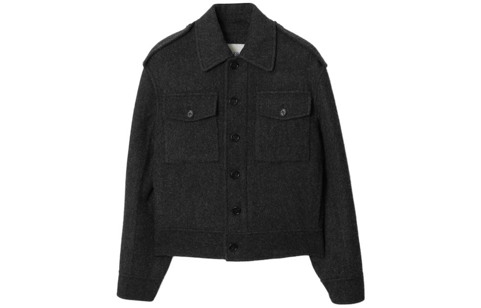 Burberry  Single-Breasted Coat in Black. 80767451
