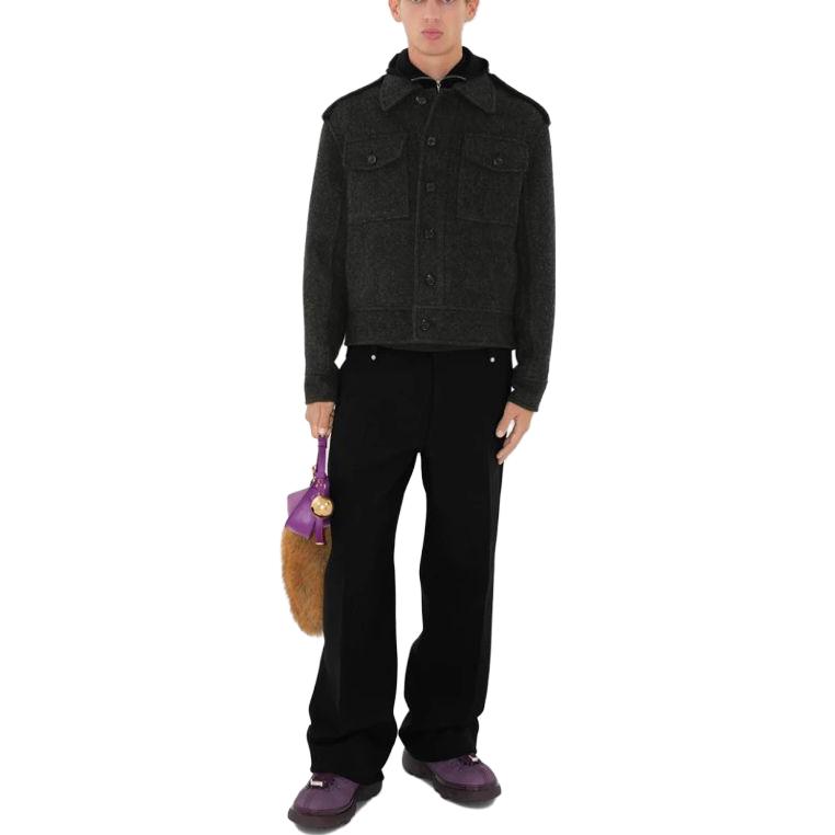 Lookbook バーバリー シングルブレスト コート ブラック 80767451