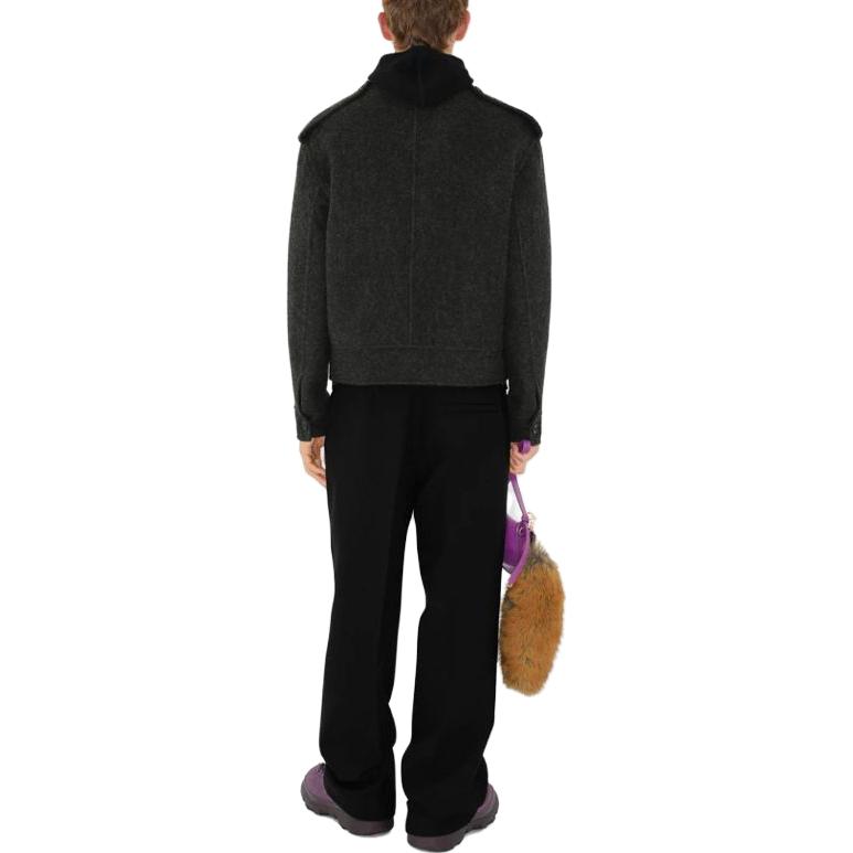 Shop バーバリー シングルブレスト コート ブラック 80767451