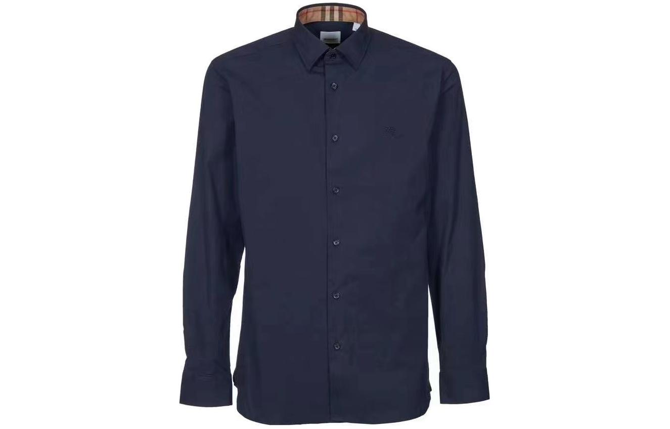 Burberry  Single-Breasted Collared Shirt Blue 8071800