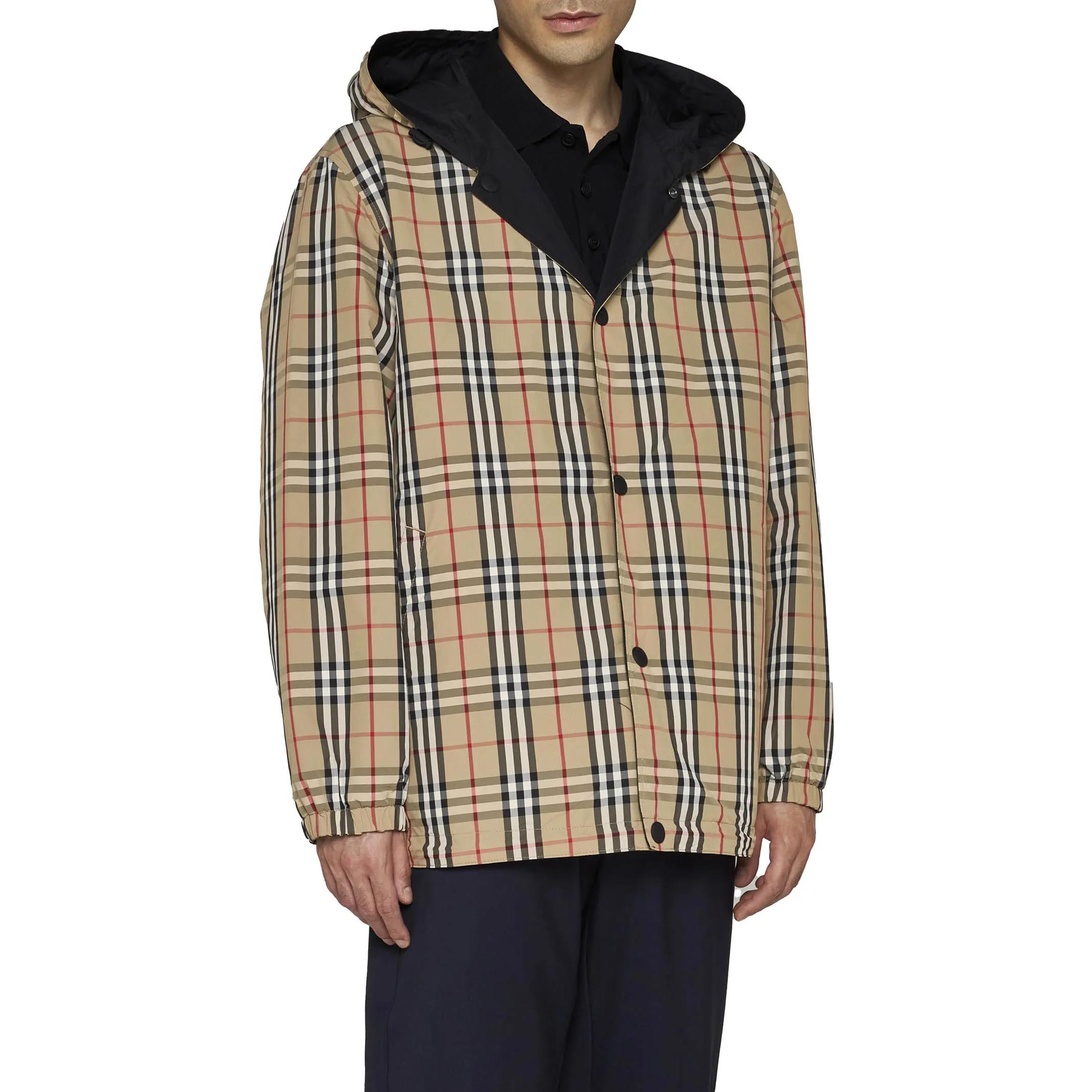 Burberry  Single-Breasted Hooded Long Sleeve Jacket Khaki Color 80746881 圖 5