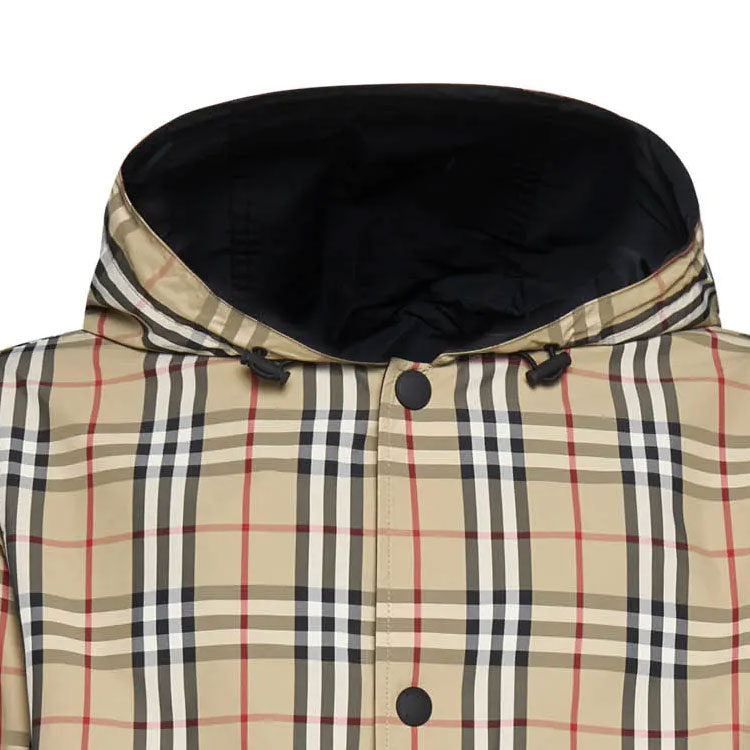 Burberry  Single-Breasted Hooded Long Sleeve Jacket Khaki Color 80746881 圖 8