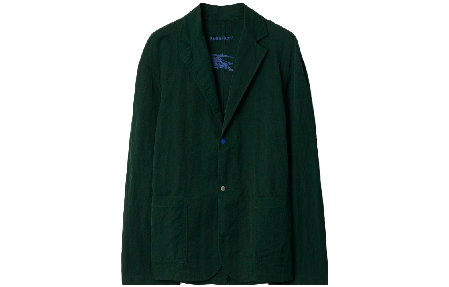 Order Burberry 單排扣常春藤綠長袖外套 80821061