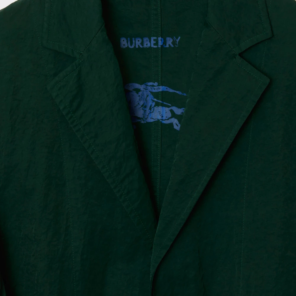 Sizing Burberry 單排扣常春藤綠長袖外套 80821061