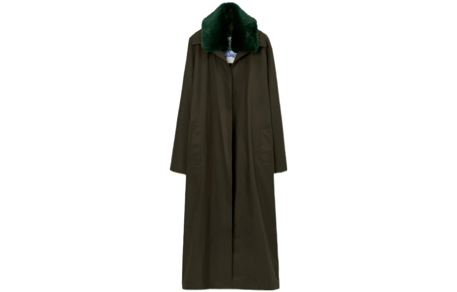 Burberry  Single-Breasted Long Sleeve Coat in Otter Brown. 80787231 圖 2